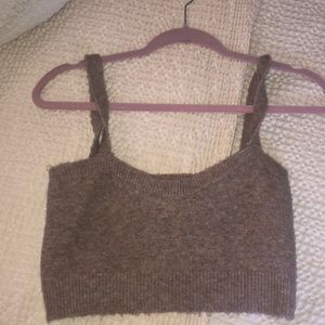 Zara Brown Crop Top